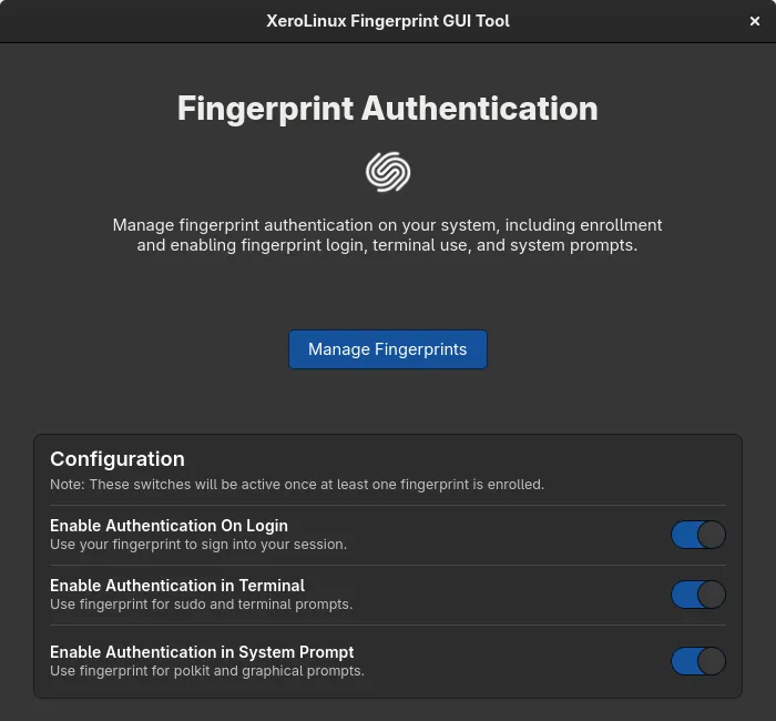 Fingerprint GUI Tool